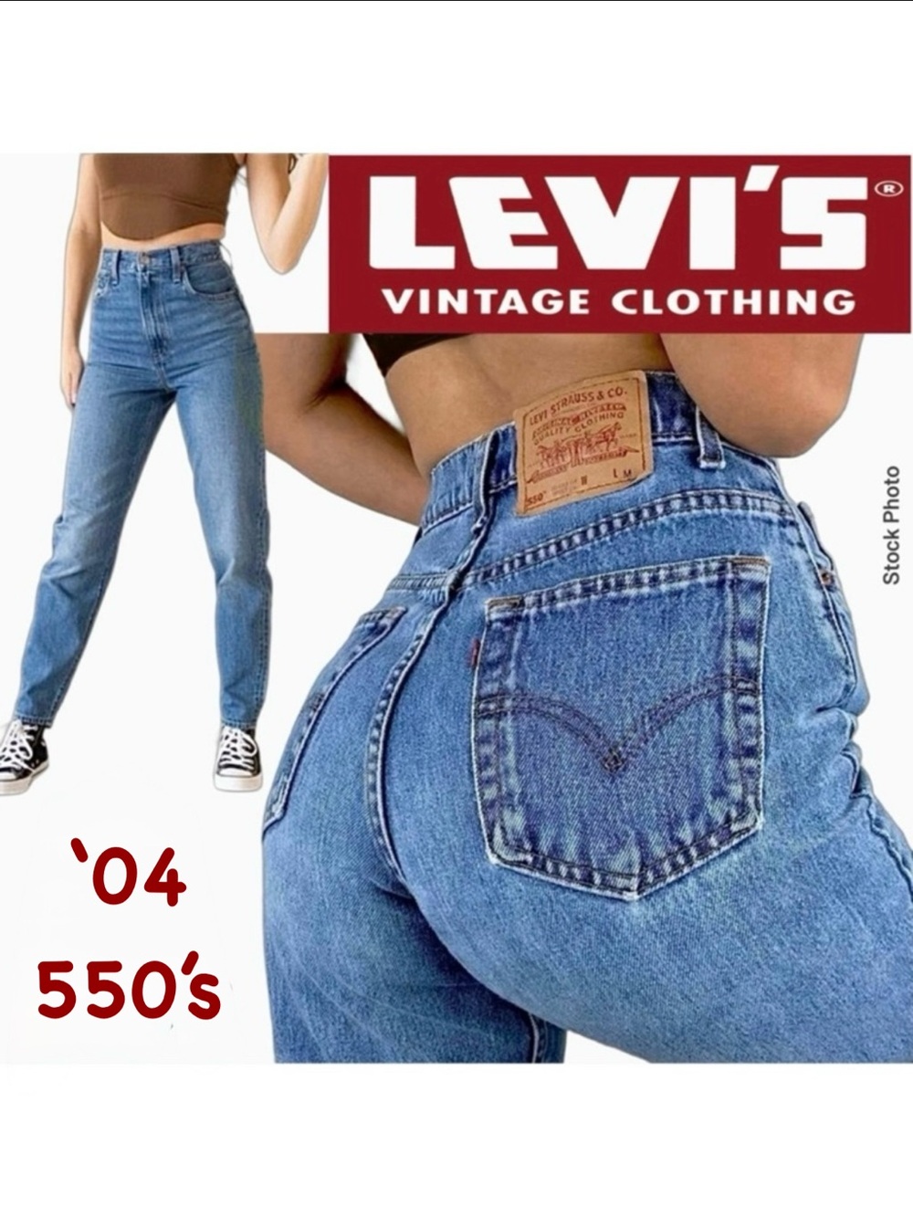 2004 LEVI’S 550 Classic Relaxed Tapered Y2K Jeans 12M